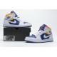 Air Jordan 1 Mid Royal Blue Laser Orange