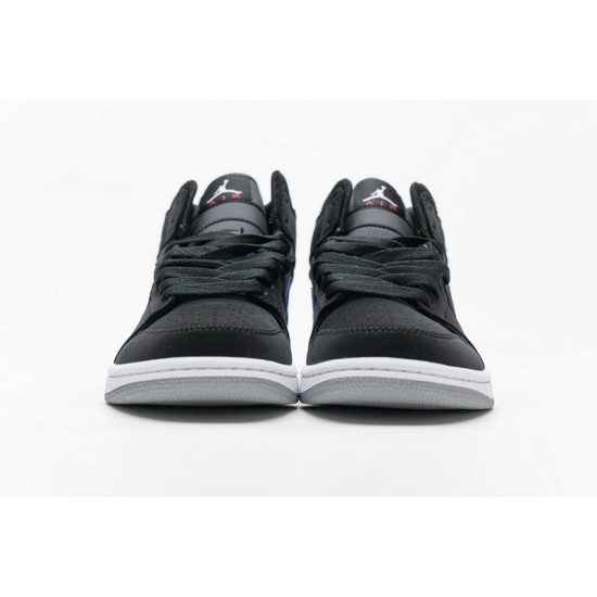Air Jordan 1 Mid Black Red Royal