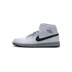 Air Jordan 1 Mid GS White Cement