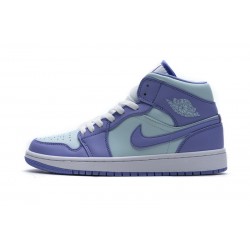 Air Jordan 1 Mid Purple Aqua Blue