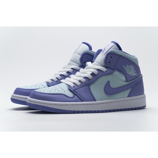 Air Jordan 1 Mid Purple Aqua Blue