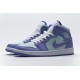 Air Jordan 1 Mid Purple Aqua Blue