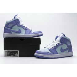 Air Jordan 1 Mid Purple Aqua Blue