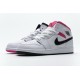 Air Jordan 1 Mid White Black Hyper Pink