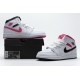 Air Jordan 1 Mid White Black Hyper Pink