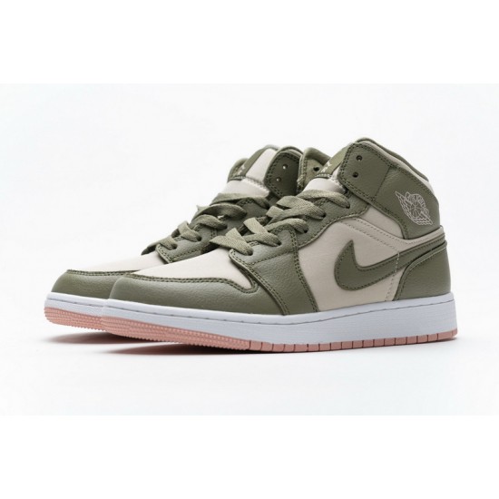 Air Jordan 1 Mid GS Trooper Bleached Coral