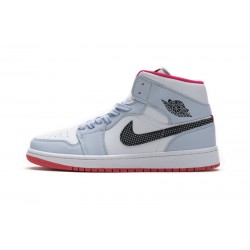 Air Jordan 1 Mid Half Blue Polka Dot Blue