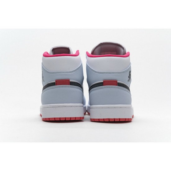 Air Jordan 1 Mid Half Blue Polka Dot Blue