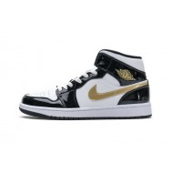 Air Jordan 1 Mid Gold Patent Leather