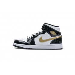 Air Jordan 1 Mid Gold Patent Leather