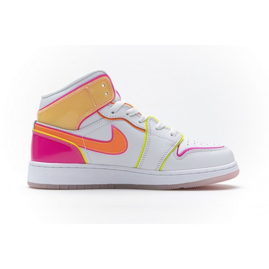Women Air Jordan 1 Mid GS Edge Glow