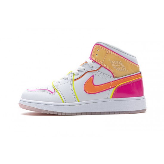 Women Air Jordan 1 Mid GS Edge Glow