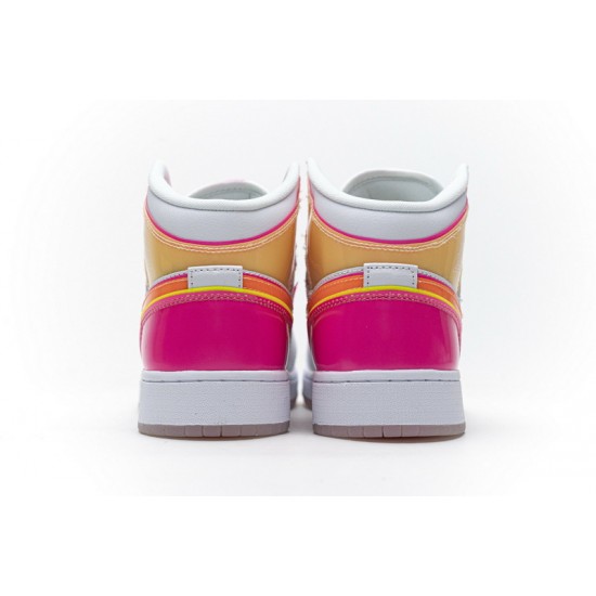 Women Air Jordan 1 Mid GS Edge Glow