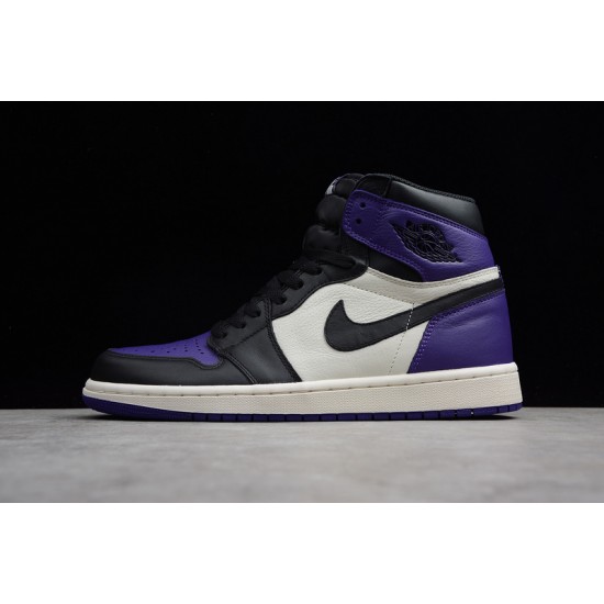 Jordan 1 Retro High Court Purple 555088-501 Basketball Shoes