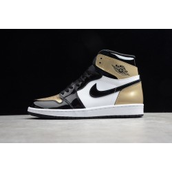 Jordan 1 Retro High Gold Toe 861428-007 Basketball Shoes