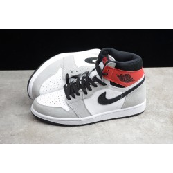 Jordan 1 Retro High Light Smoke Grey 555088-126 Basketball Shoes
