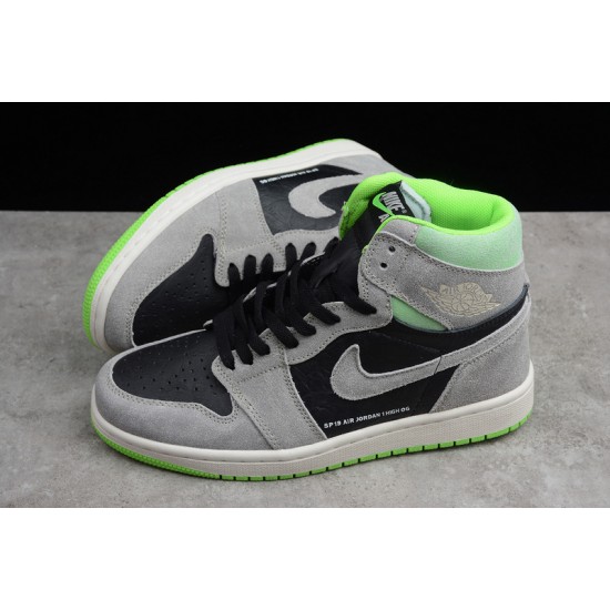 Jordan 1 Retro High Neutral Grey Volt 555088-070 Basketball Shoes