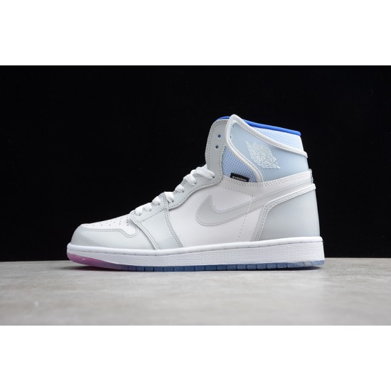 Jordan 1 Retro High Racer Blue CK6637-104 Basketball Shoes Gray