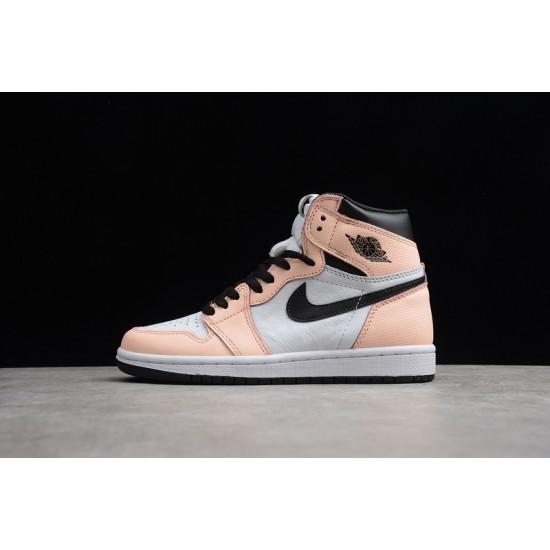 Jordan 1 Retro High White And Pink 555441-889 Basketball Shoes