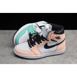 Jordan 1 Retro High White And Pink 555441-889 Basketball Shoes