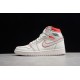 Jordan 1 Retro High White Red 555068-160 Basketball Shoes