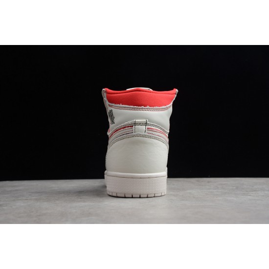 Jordan 1 Retro High White Red 555068-160 Basketball Shoes