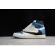 Jordan 1 Retro High X Travis Scott Military Blue DH3227-105 Basketball Shoes