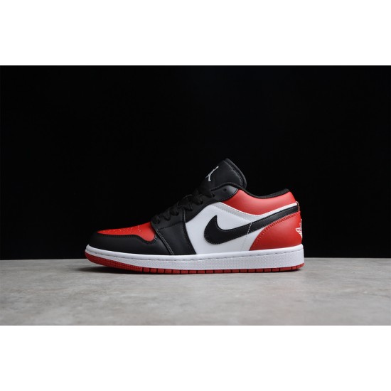 Jordan 1 Retro Low Bred Toe 553558612 Basketball Shoes