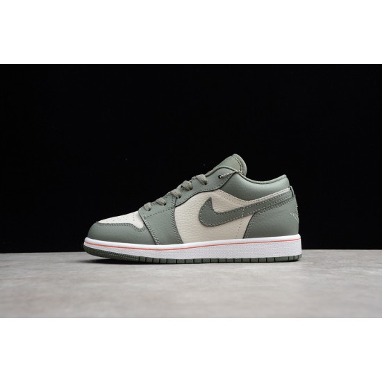 Jordan 1 Retro Low Green 553560121 Basketball Shoes Unisex