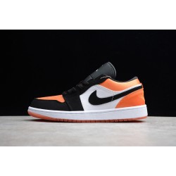 Jordan 1 Retro Low Orange Black 553558010 Basketball Shoes Unisex