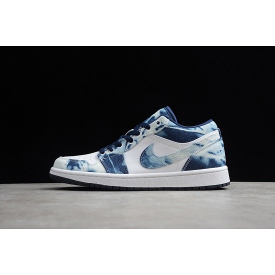 Jordan 1 Retro Low Washed Denim CZ8455100 Basketball Shoes Unisex