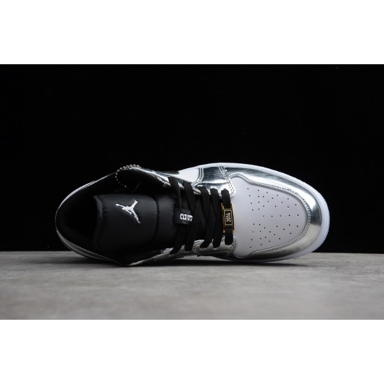 Jordan 1 Retro Low White Black 553560101 Basketball Shoes Unisex