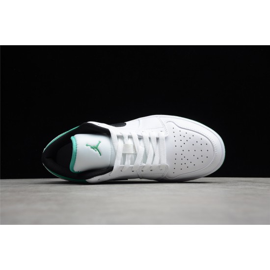 Jordan 1 Retro Low White Lucky Green 553558129 Basketball Shoes