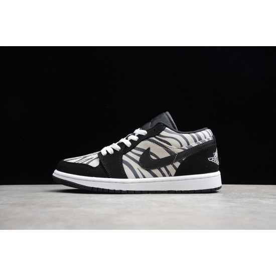 Jordan 1 Retro Low Zebra 553560057 Basketball Shoes Unisex