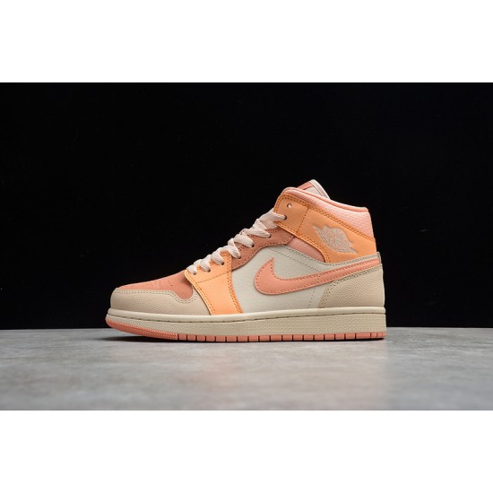 Jordan 1 Retro Mid Apricot DH4270-800 Basketball Shoes