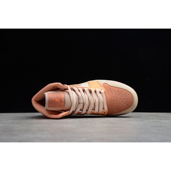 Jordan 1 Retro Mid Apricot DH4270-800 Basketball Shoes