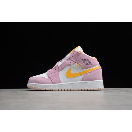 Jordan 1 Retro Mid Arctic Pink C9517-600 Basketball Shoes