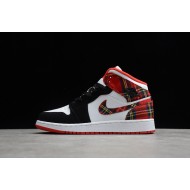 Jordan 1 Retro Mid Bad Santa 554725-607 Basketball Shoes