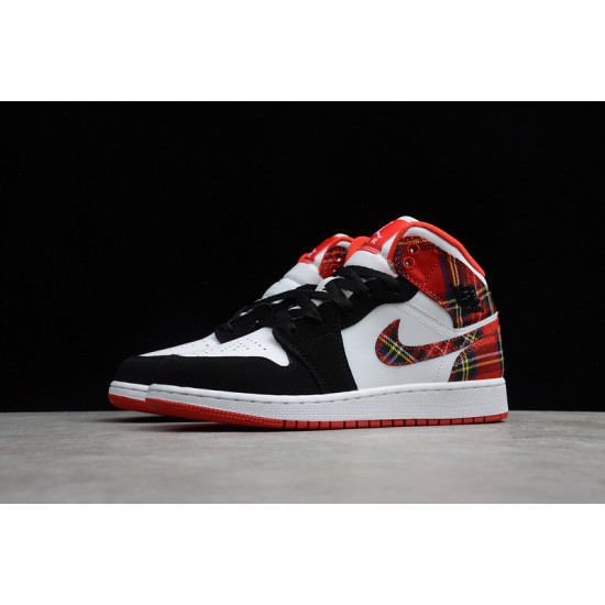 Jordan 1 Retro Mid Bad Santa 554725-607 Basketball Shoes