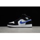 Jordan 1 Retro Mid Black Racer Blue 554725-084 Basketball Shoes