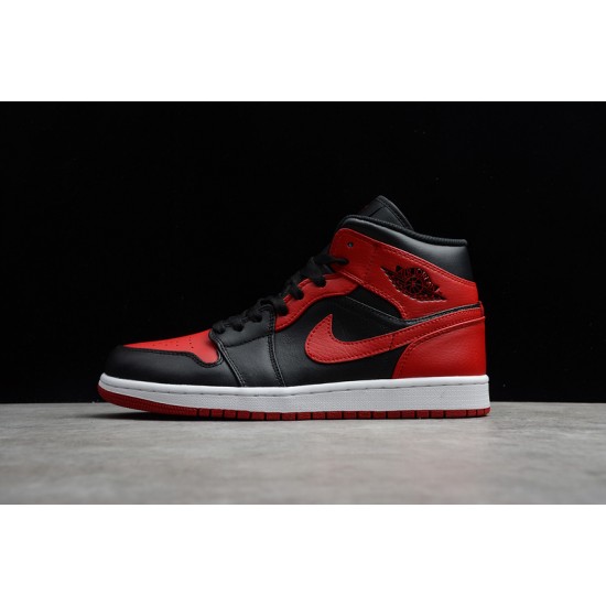 Jordan 1 Retro Mid Bred DA4666-001 Basketball Shoes