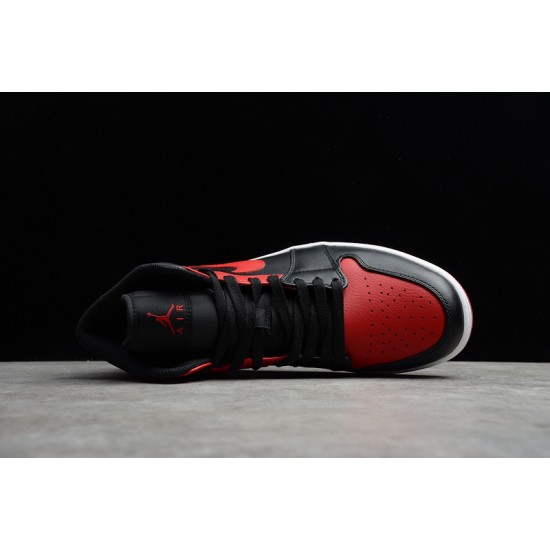 Jordan 1 Retro Mid Bred DA4666-001 Basketball Shoes