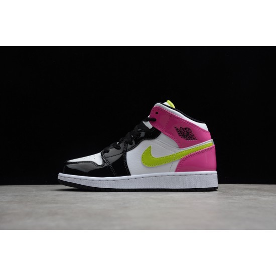 Jordan 1 Retro Mid Cyber Active Fuchsia CZ9835-100 Basketball Shoes