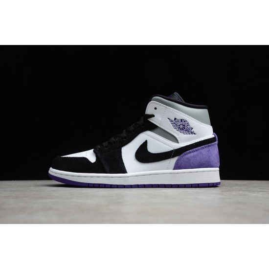 Jordan 1 Retro Mid Dark Concord 554725-051 Basketball Shoes