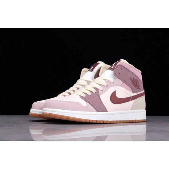 Jordan 1 Retro Mid Dark Pony Smoky Mauve DO7440-821 Basketball Shoes