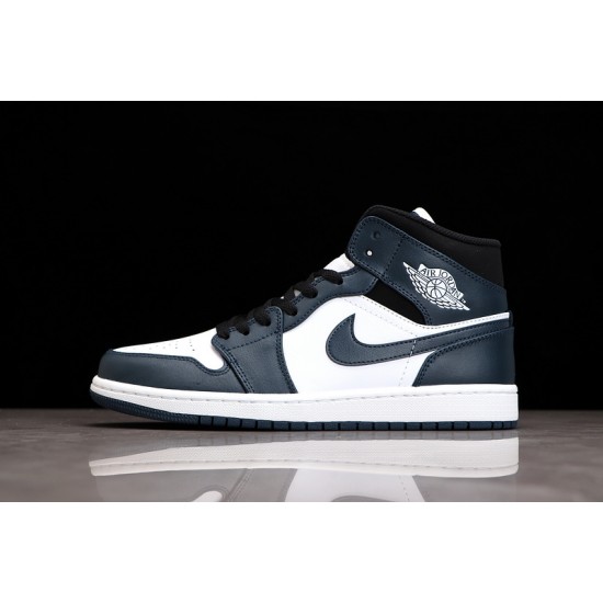 Jordan 1 Retro Mid Dark Teal 554724-411 Basketball Shoes