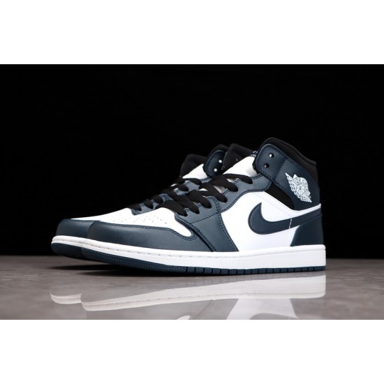 Jordan 1 Retro Mid Dark Teal 554724-411 Basketball Shoes