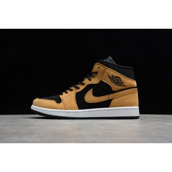 Jordan 1 Retro Mid Desert Ochre DB5453-700 Basketball Shoes