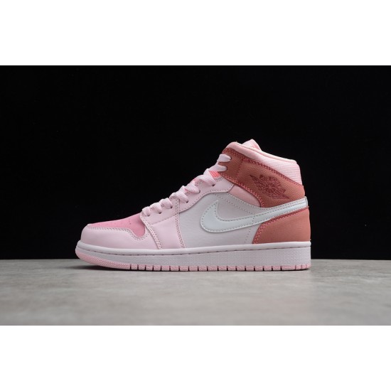 Jordan 1 Retro Mid Digital Pink CW5379-600 Basketball Shoes