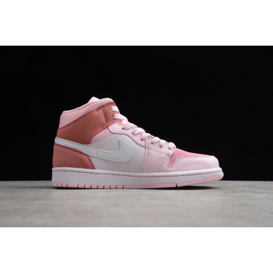 Jordan 1 Retro Mid Digital Pink CW5379-600 Basketball Shoes